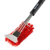 Dyna-Glo 18in Flat Top Grill Brush w. Nylon Bristles and Stainless Steel Scraper DG18RBN-D